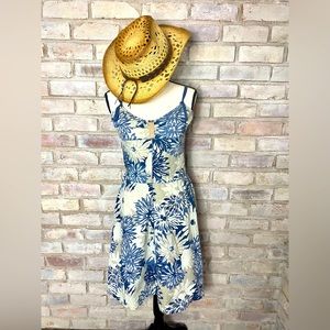 Free People Linen Cotton Floral Dress